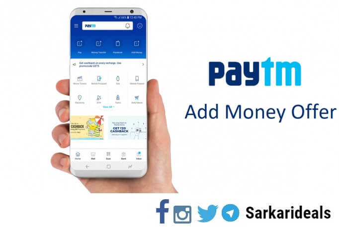 paytm new account add money offer